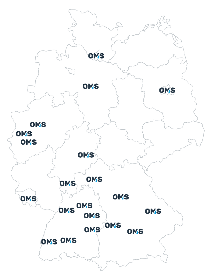 Niederlassungen von OMS Prüfservice GmbH in Deutschland